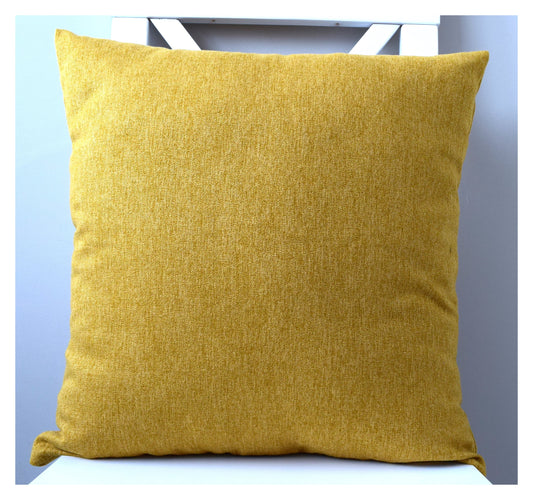 just cushions soft touch woven cushion ochre yellow handmade cushion made in the uk