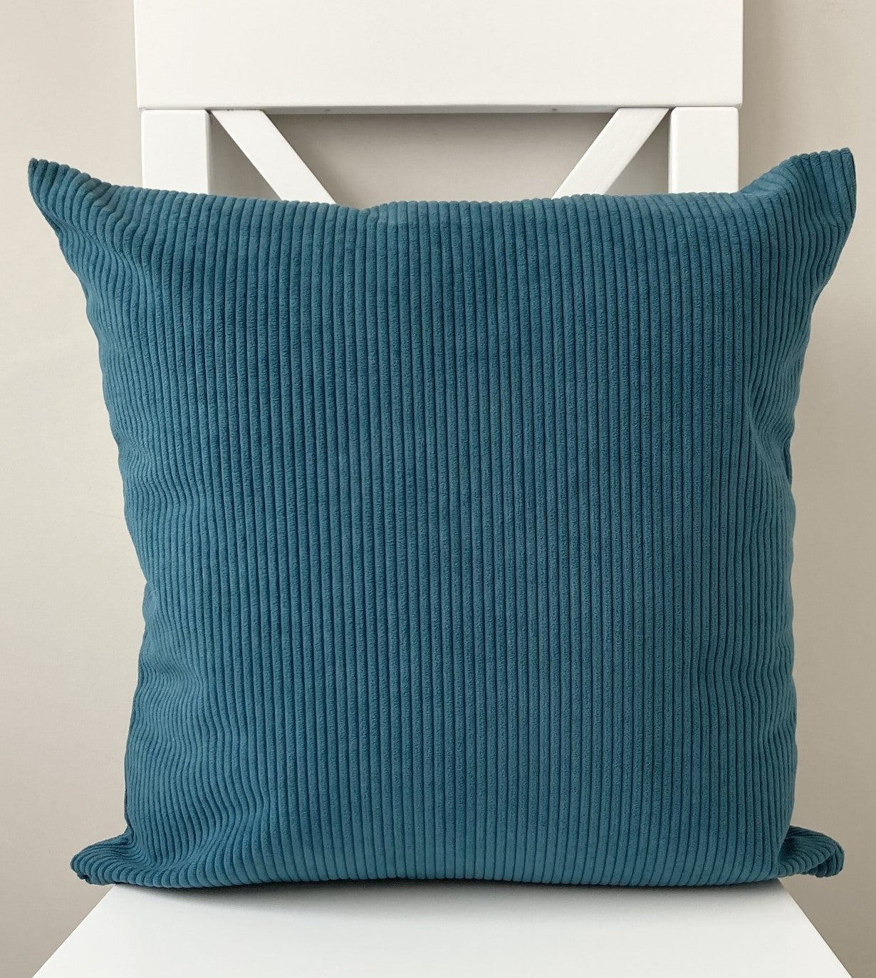 just cushions soft chunky cord cushion blue green teal handmade cushion made in the uk