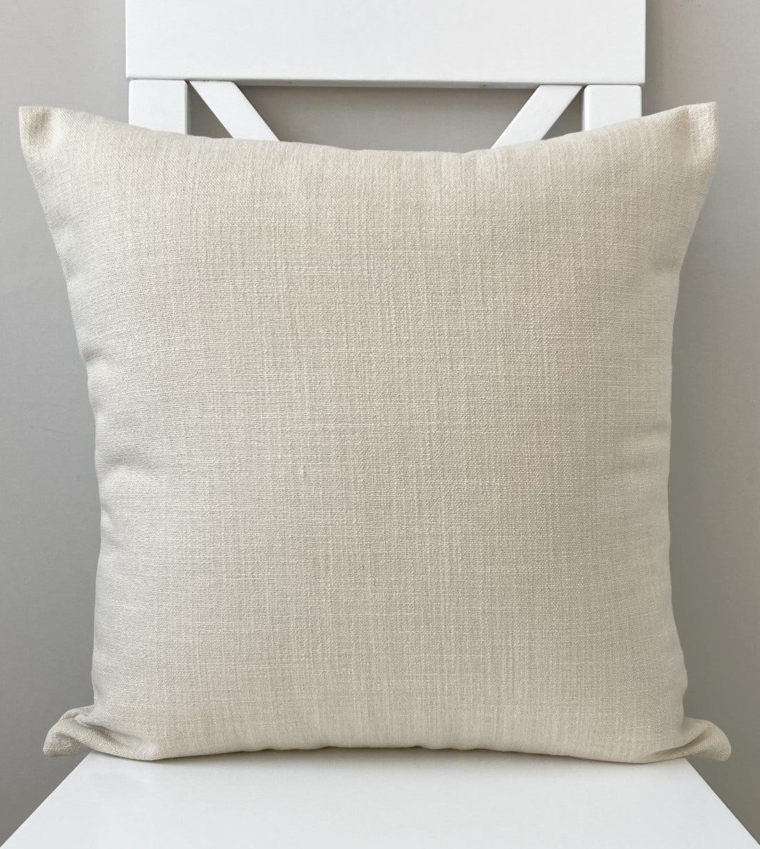 Luxury Linen Look Cushion 18 x 18 Ivory